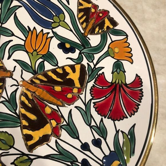 MANOUSAKIS Keramik From Greece handmade decorative plate 7-1/4” - Picture 5 of 10